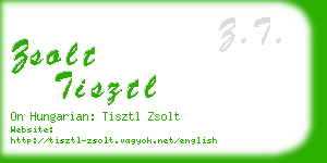 zsolt tisztl business card